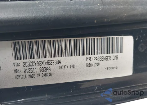 2013 Dodge Challenger Sxt from USA, damaged, VIN 2C3CDYAGXDH627984